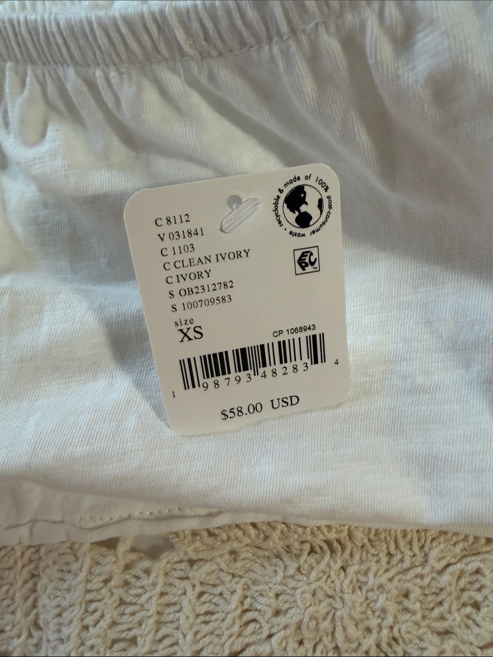 NWT Free People Cream Crochet Tube Top small and large - Picture 13 of 14
